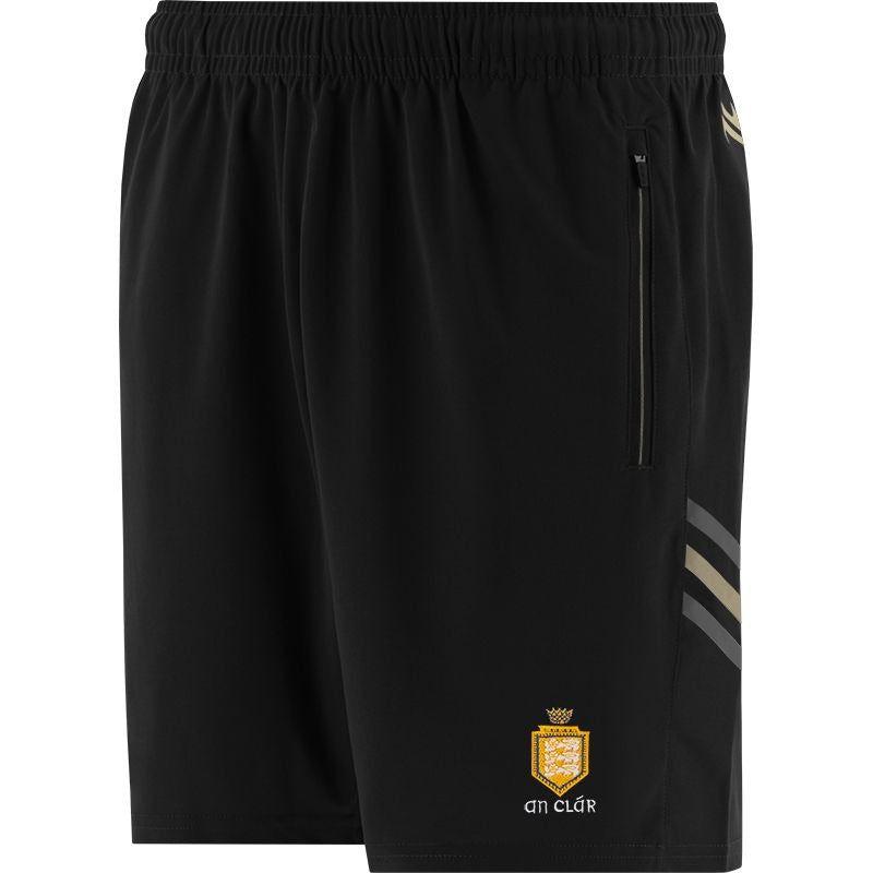 O'Neills Clare GAA Weston 049 Poly Shorts Kid's (Black Grey)