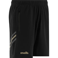 O'Neills Clare GAA Weston 049 Poly Shorts (Black Grey)