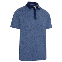 Callaway Chev All Over Trademark Print Polo Shirt Men's (Peacoat 410)