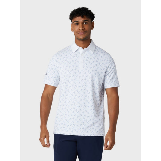 Callaway Chev Trademark Print Polo Shirt Men's (Bright White 100)