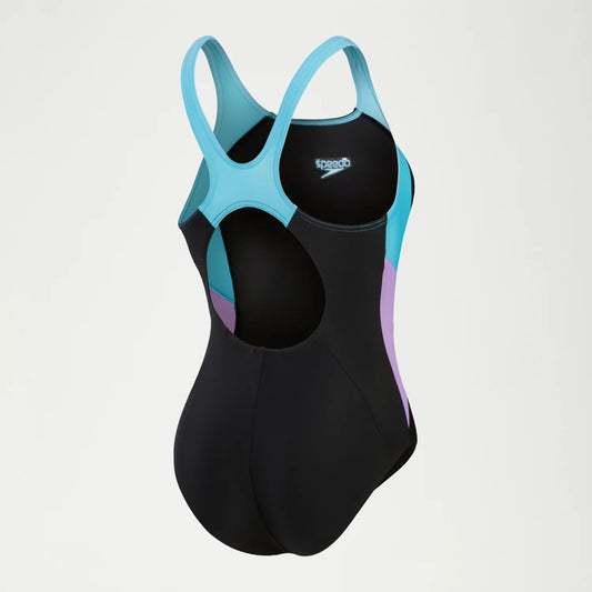 Speedo ColourBlock Muscleback Splice Swimsuit Women's (Purple 661)