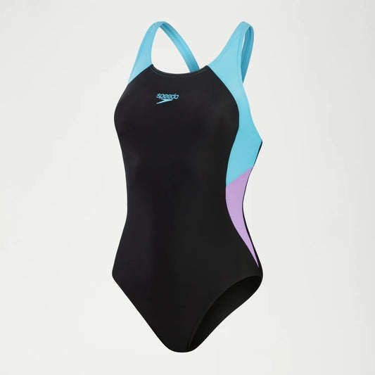 Speedo ColourBlock Muscleback Splice Swimsuit Women's (Purple 661)