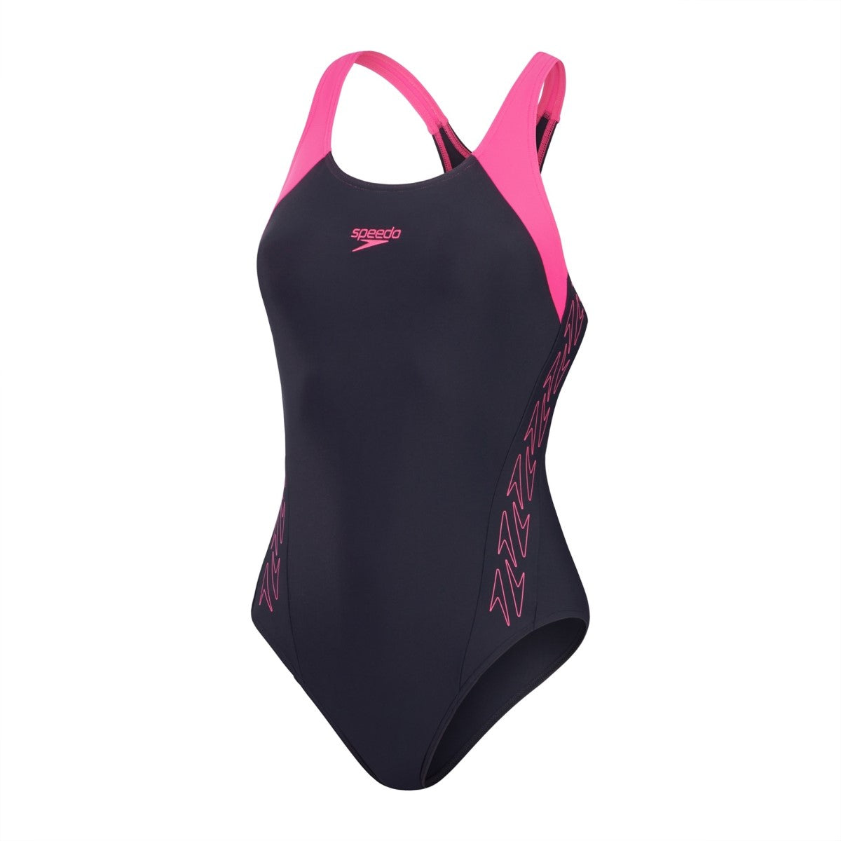 Speedo Hyperboom Splice Racerback Women's Swimsuit (Navy Pink)