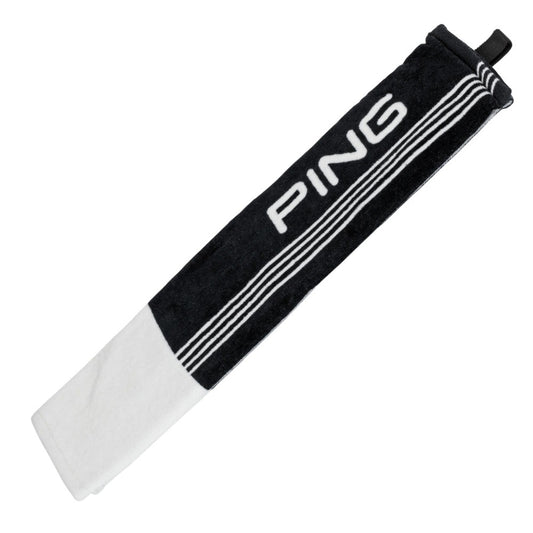 Ping Trifold 214 Golf Towel (Black White)