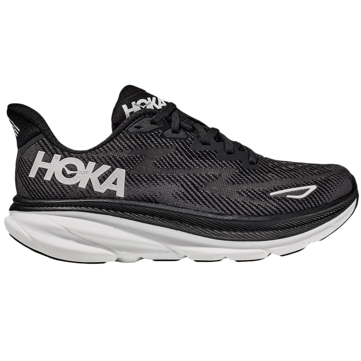 Hoka Clifton 9 Running Shoes Men's UK 7 (Black White)