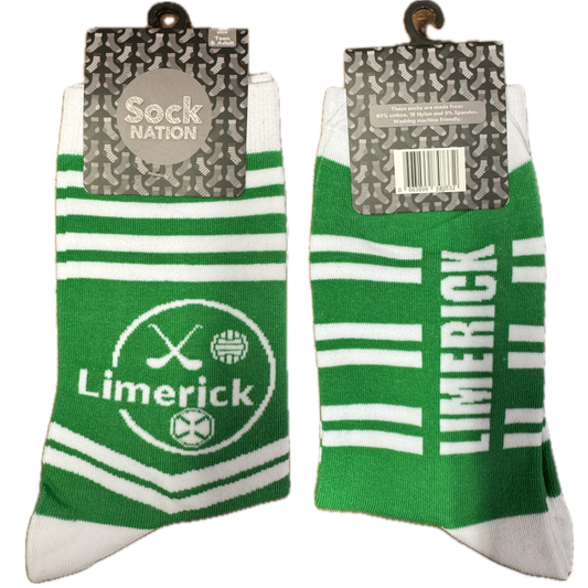 Limerick GAA Supporter Socks Unisex (Green White)