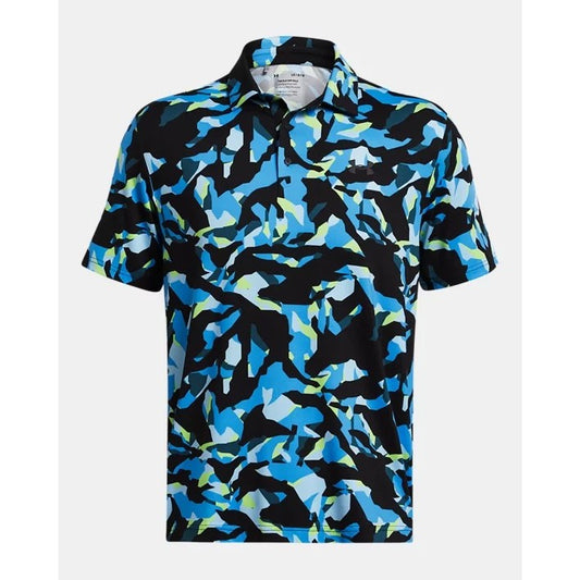 Under Armour Playoff 3.0 Print Polo Shirt Men's (Black Capri 006)
