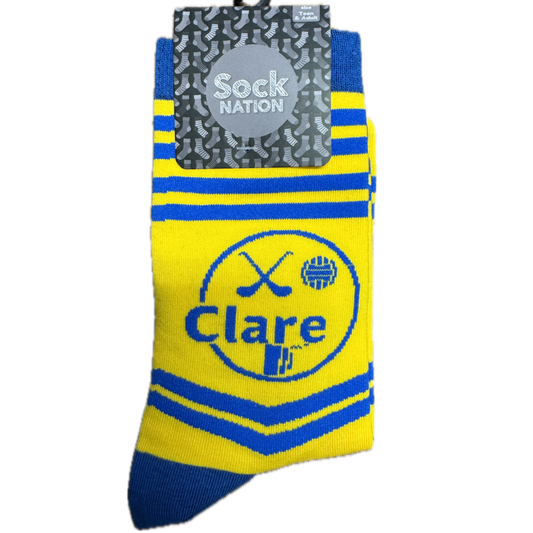 Clare GAA Supporter Socks (Yellow Royal)