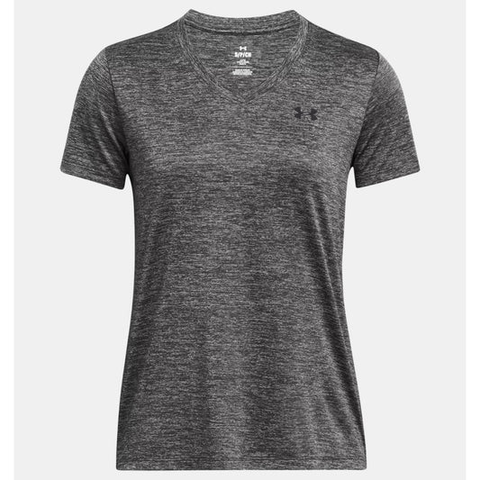 Under Armour Twist V Neck T-Shirt Women's (Castlerock Steel 025)