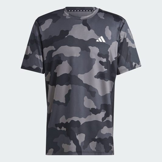 Adidas Train Essentials Camo Allover T-Shirt Men's (Black Grey IS6153)