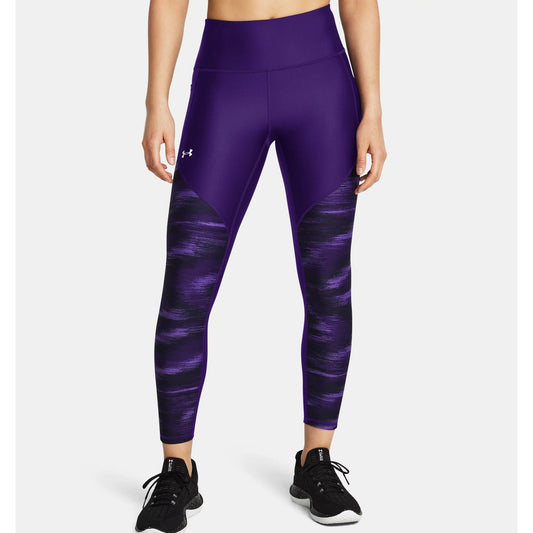 Under Armour Tech Printed Panel Anke Leggings (Purple 500)