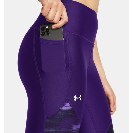 Under Armour Tech Printed Panel Anke Leggings (Purple 500)