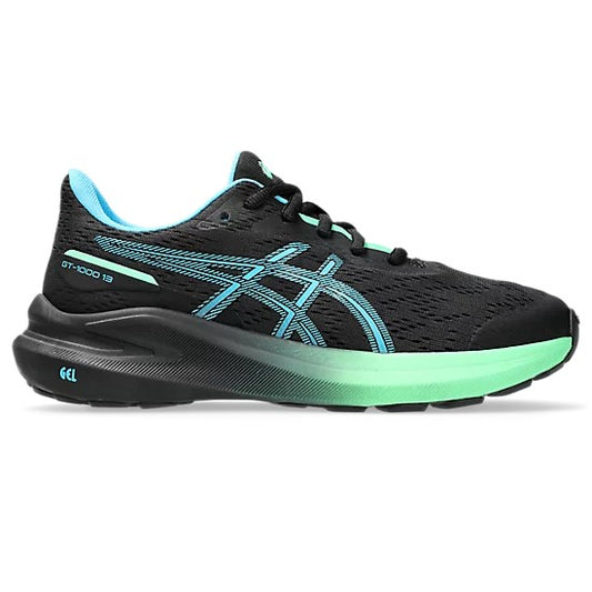 Asics GT-1000 13 GS Running Shoes Kid's (Black Aqua 001)