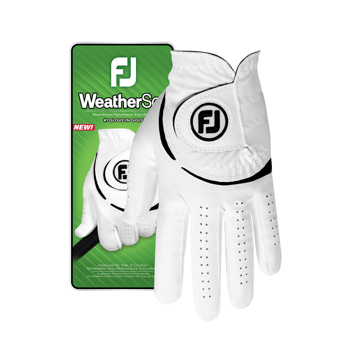 Footjoy WeatherSof Golf Gloves White Black (Men's Left Hand)