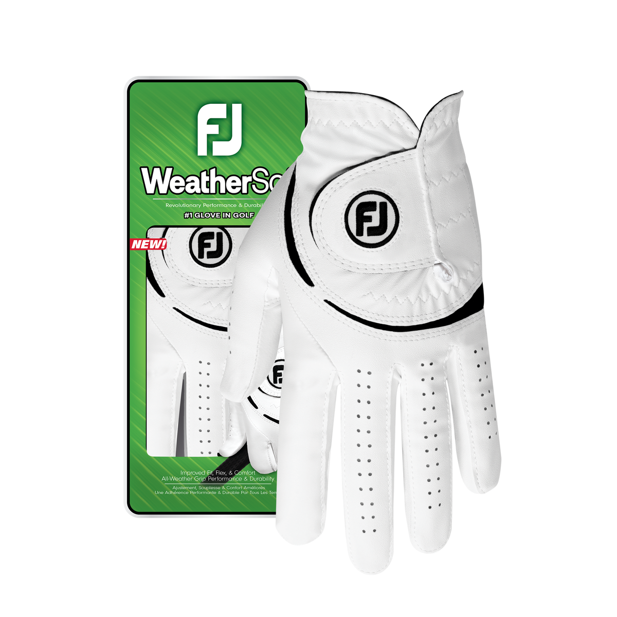 Footjoy WeatherSof Golf Gloves White Black (Ladies Left Hand)