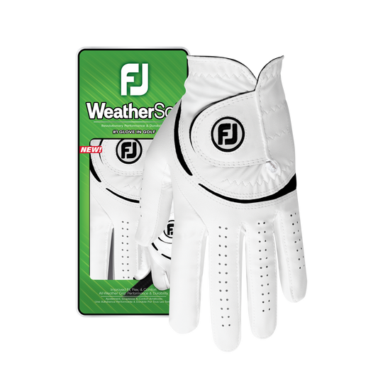 Footjoy WeatherSof Golf Gloves White Black (Ladies Left Hand)