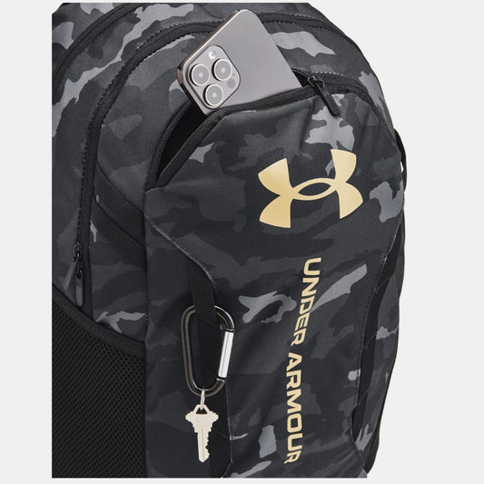 Under Armour Hustle 6.0 Backpack (Black Metallic Gold 001)