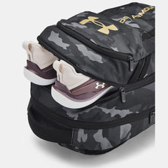 Under Armour Hustle 6.0 Backpack (Black Metallic Gold 001)