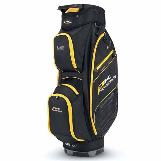 Powakaddy X Lite Golf Cart Bag (Black Yellow Trim)