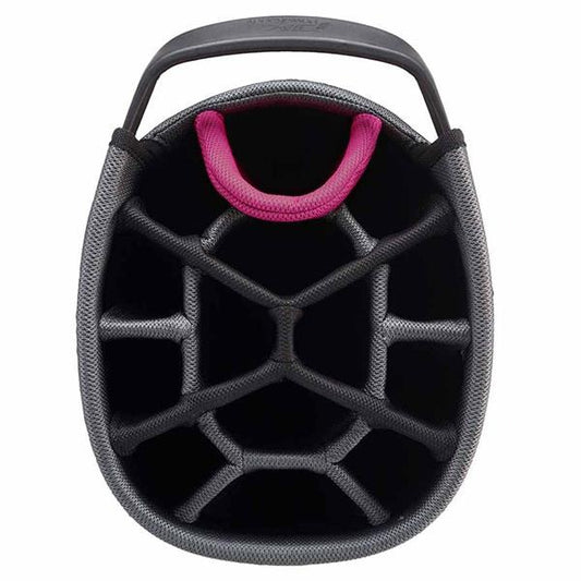 Powakaddy Dri Tech Golf Cart Bag (Black Gunmetal Pink Trim)