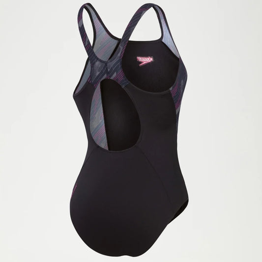 Speedo Hyperboom Muscleback Swimsuit Women's (Black Pink)