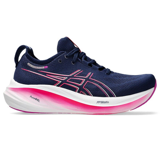 Asics Gel Nimbus 26 Running Shoes Women's (Blue Expanse Magenta 403)