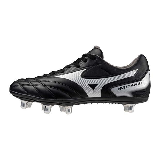 Mizuno Waitang II CL Soft Ground Rugby Boots Men's (Black Silver 03)