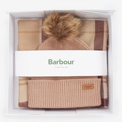 Barbour Dover Beanie & Hailes Scarf Gift Set Women's