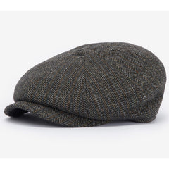 Barbour Fyne Tweed Baker Boy Cap Men's (Olive)