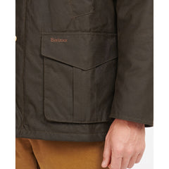 Barbour Hereford Waxed Cotton Jacket Men's (Olive)