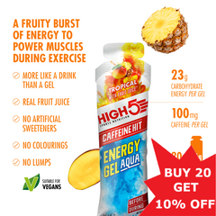 High 5 Energy Gel Aqua Caffeine Hit 66g