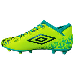 Umbro Formation II FG Football Boots Junior (Safety Yellow Black Green)