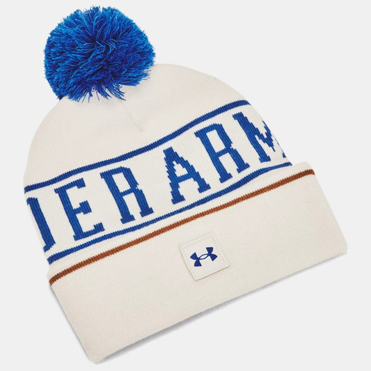 Under Armour Halftime Pom Beanie Men's (Summer White Blue 110)