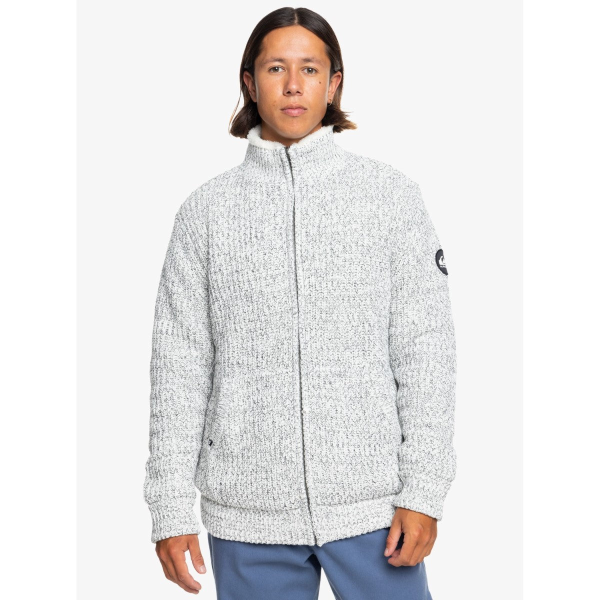 Quiksilver Boketto Zip Up Fleece Sweater Men's (Light Heather)