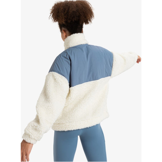 Roxy Waves Layered Half Zip Fleece Women's (White Blue)