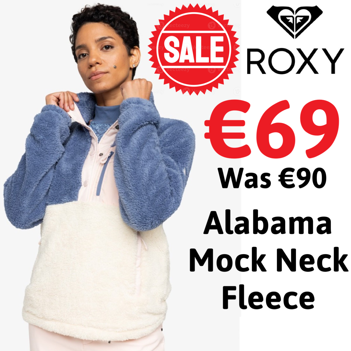 Roxy Alabama Mock Neck Fleece Women's (Wild Wind)