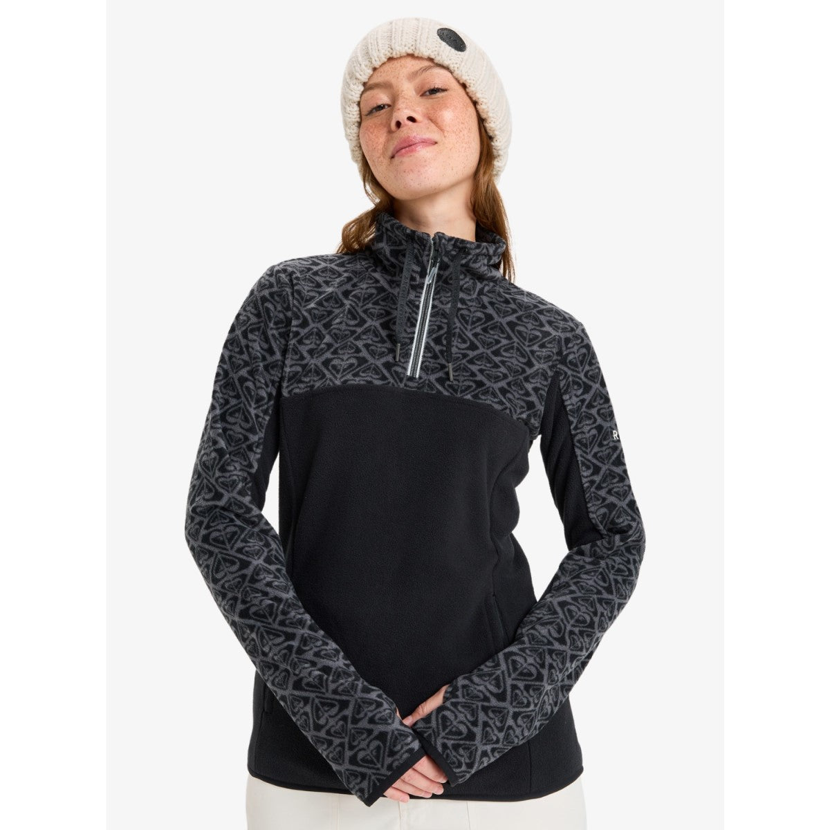 Roxy Sayna Half Zip Pullover Fleece Women's (True Black)