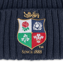 Canterbury Lions Fleece Lined Beanie Hat Navy