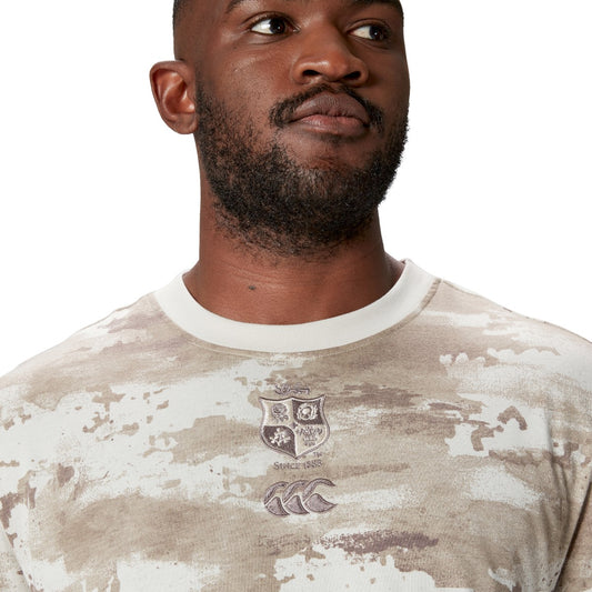 Canterbury Lions Camo Rugby T-Shirt Men's (Brown BT2)