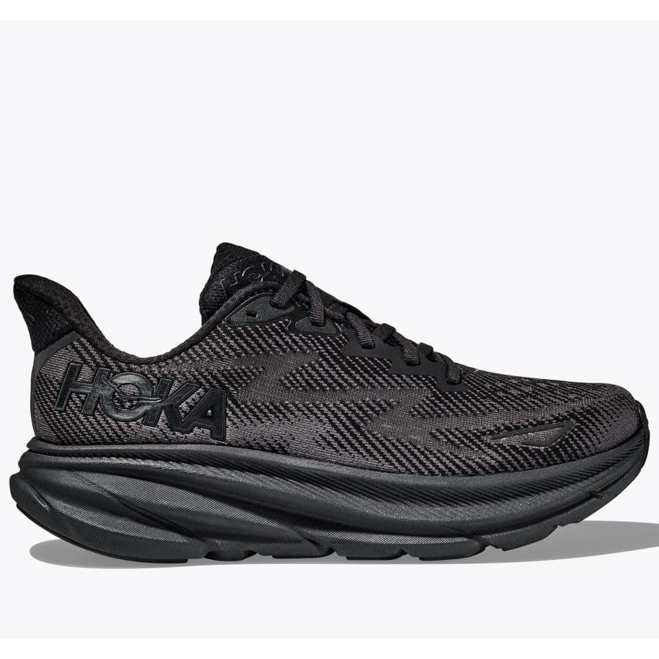 Hoka Clifton 9 Running Shoes Men's (Black Black)