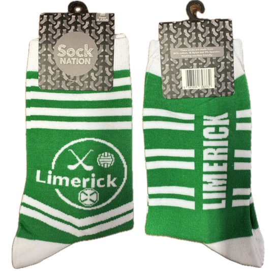 Limerick GAA Supporter Socks Kids' (Green White)
