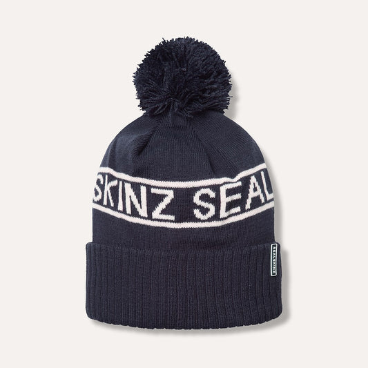 Sealskinz Heacham Waterproof Bobble Hat Unisex (Navy Cream)