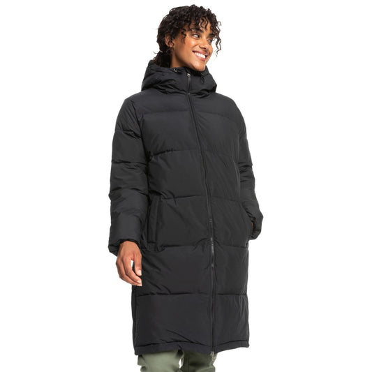 Roxy Test of Time Hooded Puffer Jacket Women's (Anthracite KVJ0)