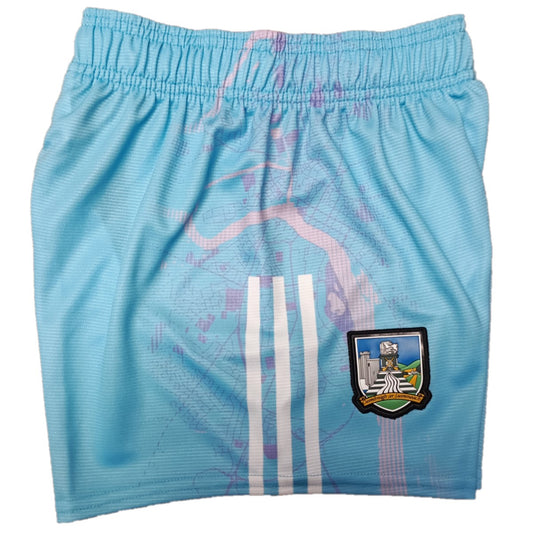 O'Neills Limerick GAA Goalkeeper Shorts 2025 Kid's (White Lilac Sky)