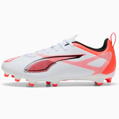 Puma Ultra 5 Play FG/AG Football Boots Kid's (White Red 01)