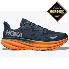 Hoka Clifton 9 Gore Tex Running Shoes Men's (Stormy Skies Orange)