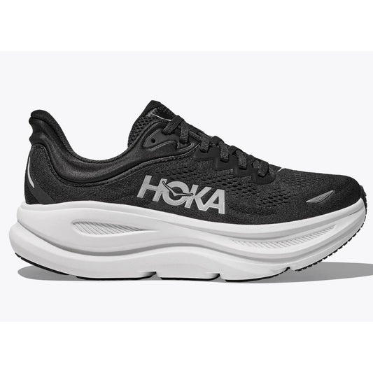 Hoka Bondi 9 Running Shoes Women's Wide Fit (Black White BWHT)