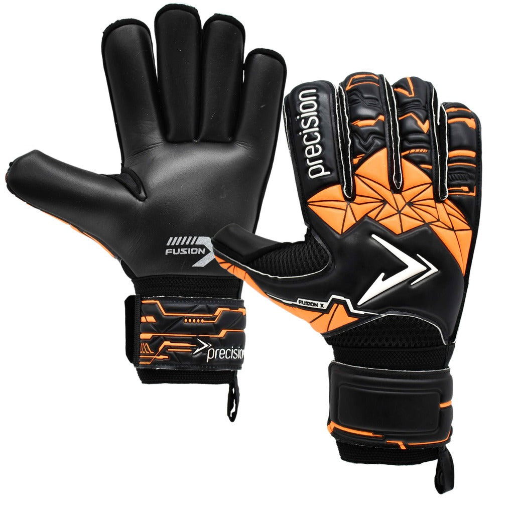 Precision Fusion X Roll Finger Protect GK Gloves (Black Orange)