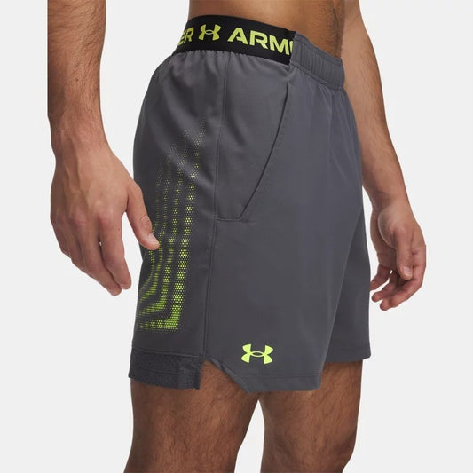 Under Armour Vanish Woven 6 Inch Graphic Shorts Men's (Grey Hi Vis Yellow 025)