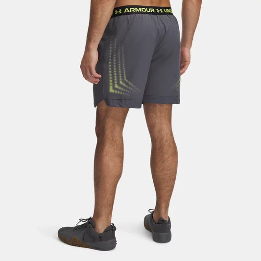 Under Armour Vanish Woven 6 Inch Graphic Shorts Men's (Grey Hi Vis Yellow 025)